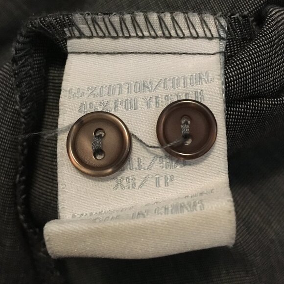 Vintage Suzy Shier Industrial Grey Cotton Blend Button Up Dress Shirt - Picture 8 of 14